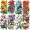 Knaid 100 Pieces Vintage Flower Stickers Set - Big 3.4" Waterproof Clear Botanical Floral Journaling Sticker for Scrapbooking Junk Journal Supplie...