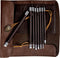 8 Pcs Tungsten Steel Chisel, Metal Engraving Tools, Chisel Set with Leather Sheath for Woodworking, Seal and Bamboo Carving...