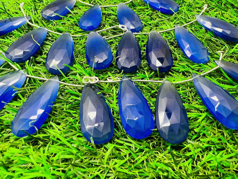 1 Strand Iolite Quartz 4 Pcs Beads Size 35x15mm Pear Shape Cut Faceted Beads for Jewellery Making, Beading & Craft Supplies KCRAFTS-RK_k80...
