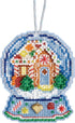 Gingerbread House Snow Globe Beaded Counted Cross Stitch Charmed Ornament Kit Mill Hill 2019 Snow Globes MH161932...