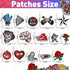 Meneng Embroidered Patches Iron-on Appliques: 30pcs Assorted Cool Punk Embroidery Sew-on Patch for Jackets Clothing...