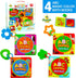 ABC Friends Magic Color Bath Books - 4 Bath Book Set - Educational Baby Bath Toys - Magic Appearing Animals in Water - Teething Toys for Babies - ...