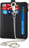 Chain Wallet Men Minimalist RFID Wallet Biker Trucker Travel Badge Holder Zipper...