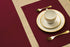 Red Placemats Set of 4, Double Layered Burgundy Place mats for Dining Table, Cranberry Waterproof Table Mats for Kitchen Table for Fiesta, Dinner,...