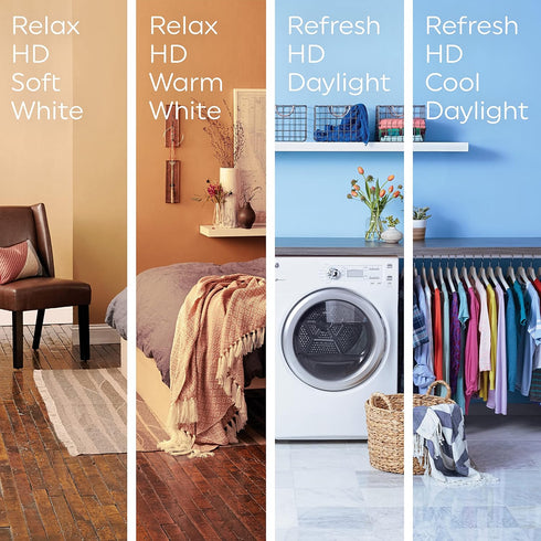 GE Refresh LED Light Bulbs, 60 Watt, Daylight, A15 Celling Fan Bulbs, Clear Finish (2 Pack)...