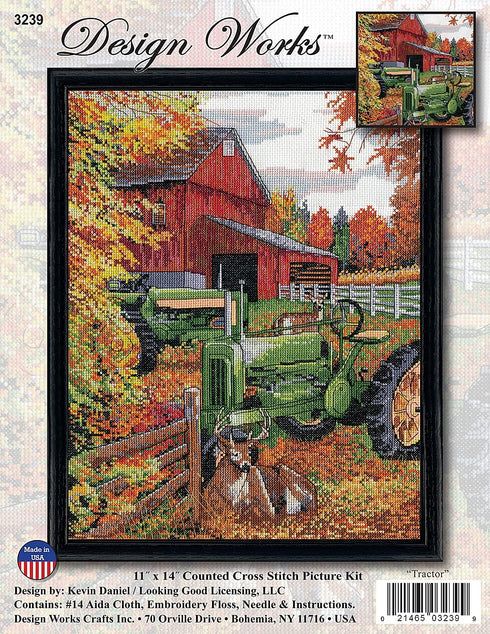 Design Works Crafts Tractor Counted Cross Stitch Kit...