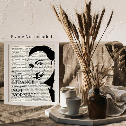 Posterizer 1 pcs-I Am Just Not Normal-Salvador Dali quote-Quotes and Poems-Famous Figures Art Collection-Gift for Art Lovers-Decor for Home & Offi...
