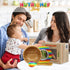 NutriChef Bamboo Baby Feeding Bowl - Wooden Infant Toddler Dish and Spoon Set w/Silicone Suction Base for Stay Put Eating, For Children Aged 4-72 ...
