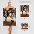 3D Rose Western Sepia Toned Horse on a Ranch with an Oak Tree TWL_202972_1 Towel, 15" x 22", Multicolor...