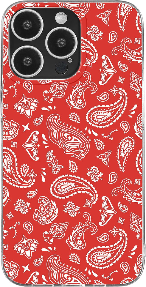 Blingy's for iPhone 13 Pro Case (6.1 inch), Fun Bandana Style Tribal Ethnic Pattern Paisley Art Design Soft TPU Protective Case Compatible for iPh...