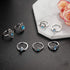 LOYALLOOK 132PCS Bohemia Knuckle Ring Set Women Hollow Silver Fashion Finger Rings Vintage Stackable Knuckle Midi Rings Set...