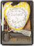 DEMDACO Sisters By Heart Dandelion Yellow 4 x 3 Heart Shaped Resin Keepsake Decoration...