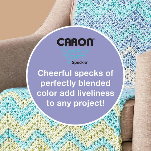 CARON Simply Soft Speckle Yarn, Seashell...