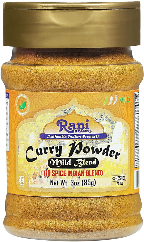 Rani Curry Powder Mild (10-Spice Authentic Indian Blend) 3oz (85g) PET Jar ~ All Natural | Salt-Free | NO Chili or Peppers | Vegan | No Colors | G...