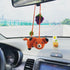 BUNNY Crochet Fox Car Rear View Mirror Holder, Cute Fox Car Hanging Ornament, A Gift for Fox Lovers Car Hanging, Crochet Lovely Fox Bag Ornament, ...
