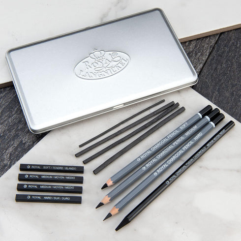 Royal & Langnickel RSET-ART2503 Small Tin Charcoal Drawing Art Set...