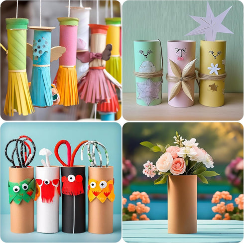 Bright Creations 36 Pack Brown Cardboard Tubes for Crafts, DIY Craft Paper Roll for Diorama (1.6 x 4.7 in)...