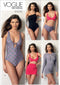 Vogue Patterns Casual Misses' Wrap-Top Bikini, One-Piece Swimsuits, And Cover-Ups, 14-16-18-20-22, Green...