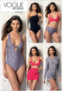 Vogue Patterns Casual Misses' Wrap-Top Bikini, One-Piece Swimsuits, And Cover-Ups, 14-16-18-20-22, Green...