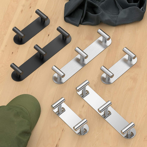 Gatco 1291 Modern Decor Wall Hook. Coat Hat Towel Robe Hook. For Entryway, Living, Kitchen, Bedroom, Bathroom. 2-hook. Chrome on Premium Brass....