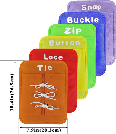 Dress Learning Boards Preschool Early Educational to Basic Life Skills Dress Learning Boards Learn to Button,Buckle,Zip,Snap,Lace & Tie...