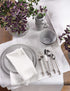 SARO LIFESTYLE 13009.MB1672B Graciella Collection Stone Washed Linen Table Runner 16" x 72" Midnight Blue...