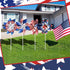 12 Pieces 7 Inch Reflective Pinwheels Patriotic Pinwheel American Flag Pattern Pinwheel for Celebrating Independence Day, Patriotic Decorations fo...
