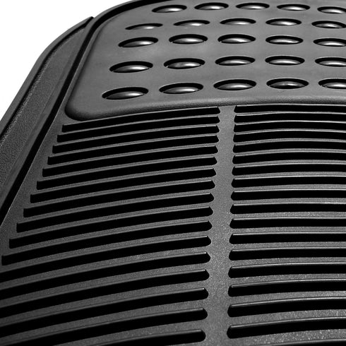 FH Group Automotive Floor Mats - Heavy-Duty Rubber, Universal Fit Full Set, ClimaProof, Trimmable For Most Cars, Sedan, SUV, Truck, Black...