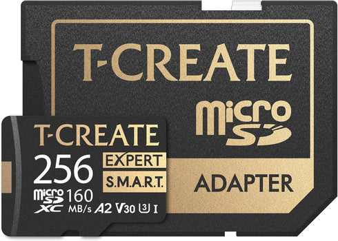 TEAMGROUP T-CREATE S.M.A.R.T A2 256GB Micro SDXC U3 V30 4K R/W Speed up to 160/150 MB/s High Speed Flash Memory Card for Creators, Compatible with...