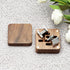 Small Vintage Black Walnut Wooden Cufflinks Gifts Box for Men Wedding Bussiness Anniversary Birthday Valentine's Day...