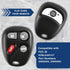 2X KeylessOption Key Fob Replacement for 2001 2002 2003 2004 2005 Buick Cadillac Chevrolet Chevy Oldsmobile Pontiac Remote, 4-Button 25695954, Loc...