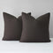 Mixhug Decorative Linen Throw Pillow Covers, Farmhouse Cushion Covers for Couch and Bed, Coffee Brown, 18 x 18 Inches, Set of 2...
