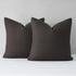 Mixhug Decorative Linen Throw Pillow Covers, Farmhouse Cushion Covers for Couch and Bed, Coffee Brown, 18 x 18 Inches, Set of 2...