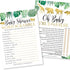 Hadley Designs Hilarious Baby Shower Games Set – 25 Double-Sided Cards for 25 Guests, 2 Games, Word Scramble Baby Shower Game, True or False, Gend...