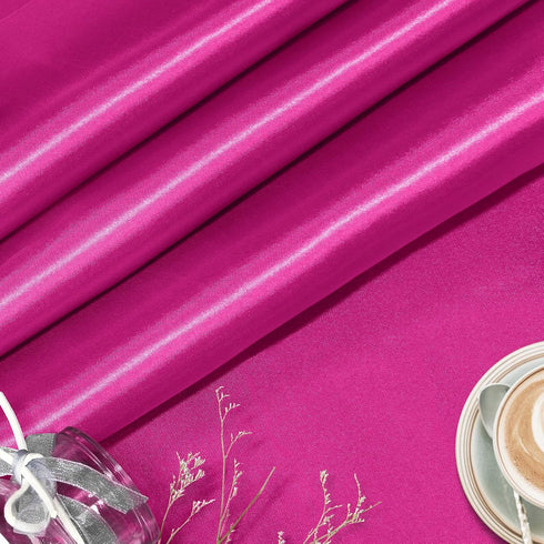 Hot Pink Satin Fabric, 63" Wide Shiny Silky Fabric for Dress, Shirts, Table Runner, Napkin, Tablecloth, Wedding Decor, DIY Crafts, 1 Yard...