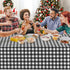 Childom 3 Pack Black and White Checkered Tablecloths 54"x108" Disposable Plastic Table Cloths Buffalo Plaid Tablecloths for Home,Halloween,Picnic ...