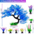 MyLifeUNIT Fish Tank Decorations, 15 Pack Artificial Aquarium Plants Tree Set for Fish Tank Decor (Bule Set)...