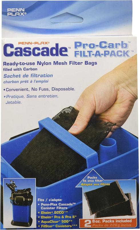 PENN-PLAX Cascade Pro-C Aquarium Canister Filter Media Bags – 8 Oz – 2-Pack...