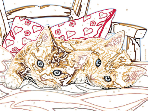 Ravensburger CreArt Two Cuddly Cats Paint by Numbers Kit for Kids - Painting Arts and Crafts for Ages 9 and Up...