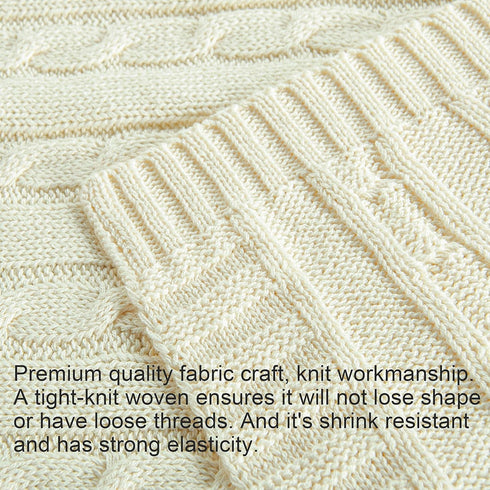 NTBAY 100% Pure Cotton Cable Knit Toddler Blanket, Super Soft Warm Breathable 30x40 Baby Blanket for Crib, Stroller, Nursery, Travel, Newborn, 30x...