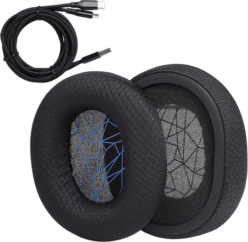 Earpads Ear Cups Cushions Foam Cover Muffs Compatible with SteelSeries Arctis 1 3 5 7 7+ 7p 7X 9 Pro Gaming Wireless Headphone Headsets Fabric Mes...