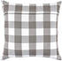 DII Decorative Square Throw Pillow Cover Collection Cotton, Machine Washable, Hidden Zipper, 18x18, Gray Gingham, 4 Piece...