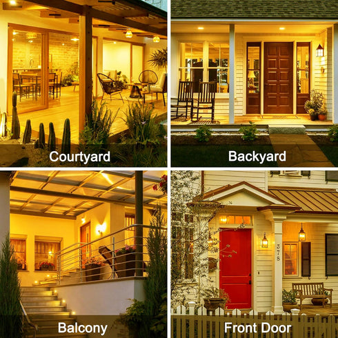PAR30 Yellow LED Bug Light Bulb Outdoor, 100W Equivalent, 12W LED Flood Light Bulb, E26 Base Yellow LED Security Lights for Porch Lights, Hallway ...