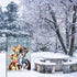 Cat Hello Winter Scarf Snowy Small Decorative Garden Flag,Cute Outdoor Blue Garden Flag,Snow Christmas Holiday Outside Decorations Yard Flag,Chris...
