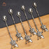 Alisveristime Traditional Ottoman Motif Tea Spoons - Decorative Stirring, Sugar, Tea Spoons (Set of 6) (Beach Rose) (Silver)...