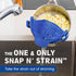 Kitchen Gizmo Snap N' Strain - Silicone Clip-On Colander, Heat Resistant Drainer for Vegetables and Pasta Noodles, Kitchen Gadgets for Bowl, Pots,...