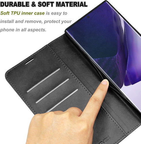 Galaxy Note 20 Ultra 5G Wallet Case - Flip Leather Slim Case with Card Holder Kickstand Magnetic Closure Protective Phone Case for Samsung Galaxy ...