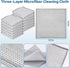12PCS Three Layer Steel Wire Dishcloth, Multi-Functional Non-Scratch Wire Dishcloth, Wet and Dry Cleaning Rags, Stainless Steel Cleaning Cloth, Ki...