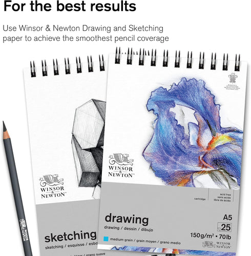 Winsor & Newton Studio Collection Artist Pencils, Sketching Pencils, Set of 5...
