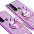 Case for TCL 30 XL (6.82-inch) Cover ShockProof Protector with Strap Lanyard Holder Ring for Girls Women Glitter Sparkle Bling Cute Phone Case for...